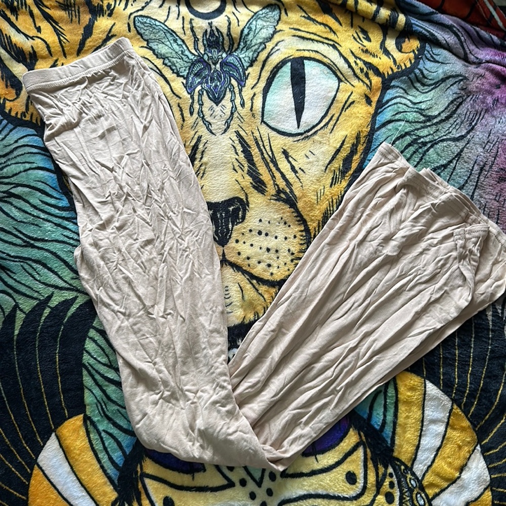 cream flare pants